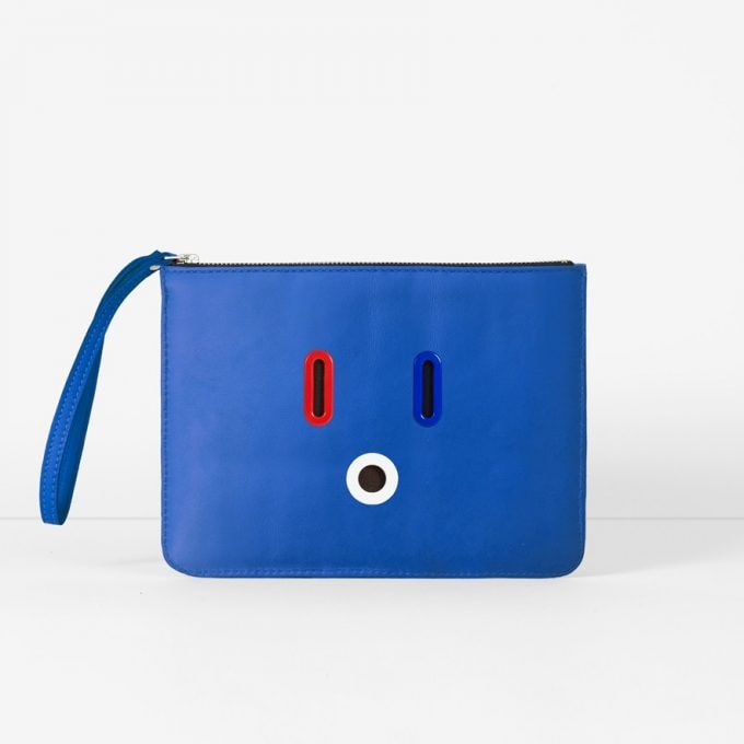 SMILEY Pouch. Blue